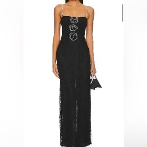 $298 LOVERS + FRIENDS x Rachel Nadine Gown Black